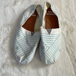 Groovebags notebook paper slip ons, NEVER WORN